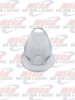NUT COVER METAL CHROME BULLET W/FLANGE 33MM