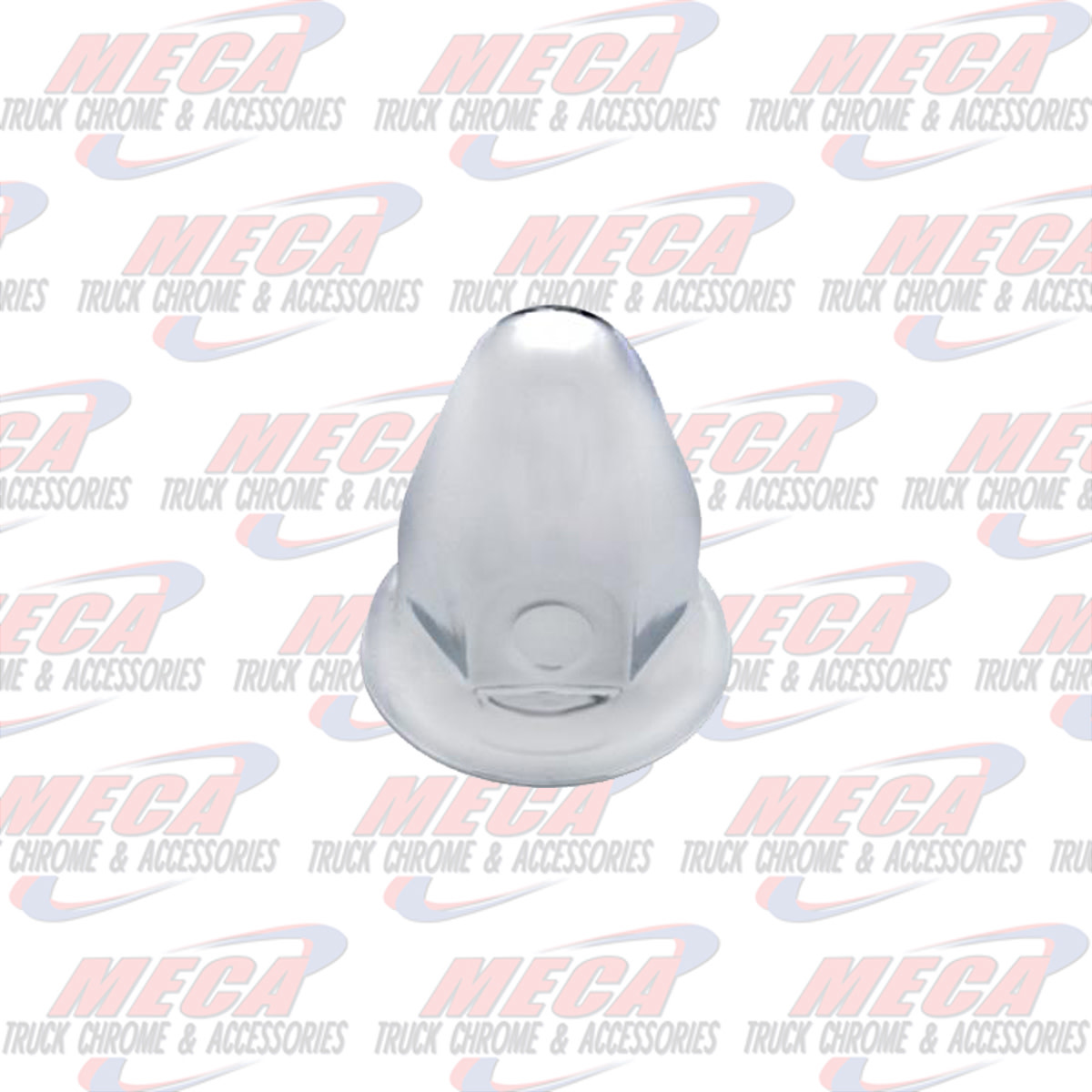 NUT COVER METAL CHROME BULLET W/FLANGE 33MM