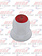 NUT COVER METAL CHROME W/FLANGE 33MM RED EACH