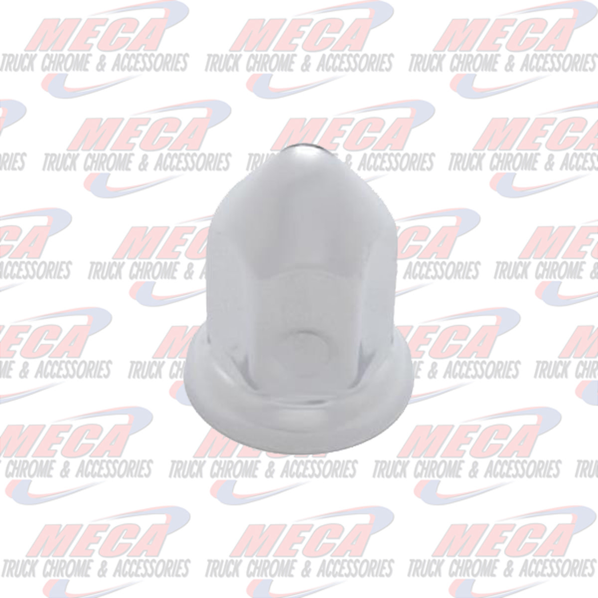 NUT COVER METAL CHROME W/FLANGE 33MM GREEN EACH