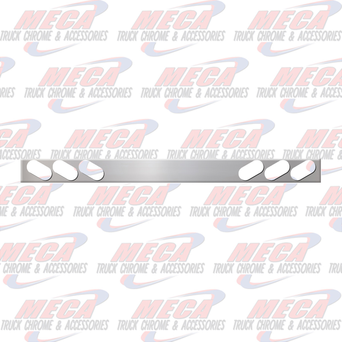 1 PC S.S. REAR LIGHT BAR W/ SLANTED OVAL HOLES