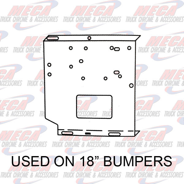 VALLEY CHROME BUMPER UNIV BRACKETS 18'' LEFT & RIGHT BB LIGHTS USX STYLE