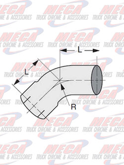 DYNAFLEX ELBOW 4'' 45 DEGREE M/F ; 1D; EXPANDED AND SLOTTED | CHROME