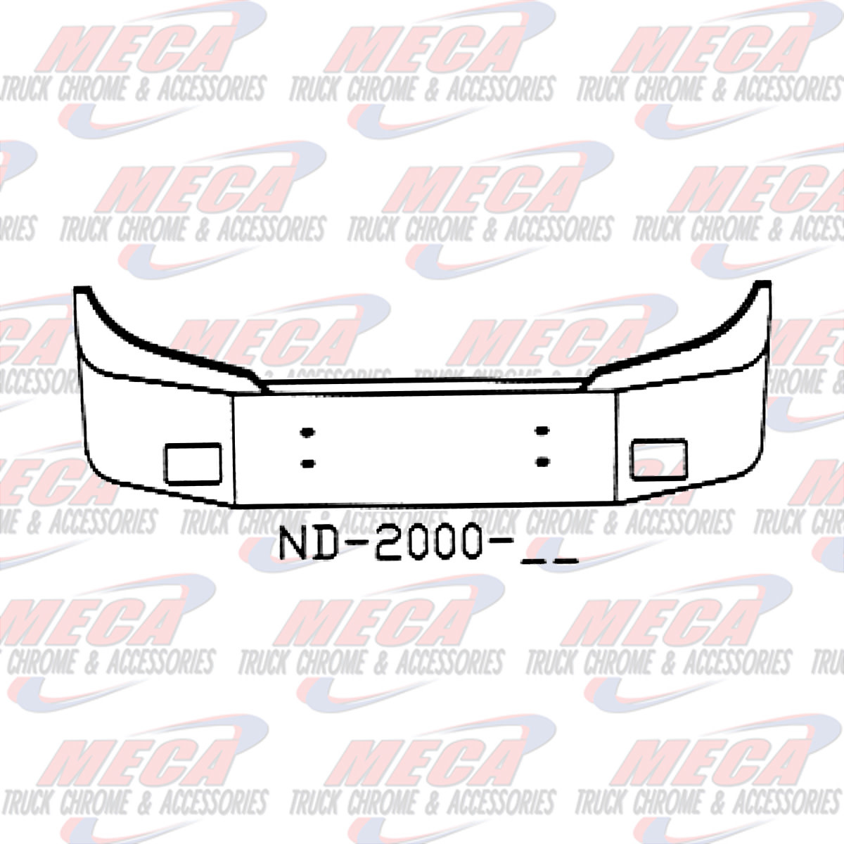 VALLEY CHROME BUMPER SETBACK 20'' FORD STERLING W/ FOG