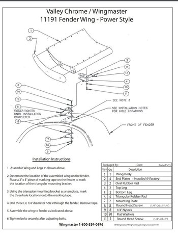 HOOD FENDER TURBO WING UNIVERSAL SS