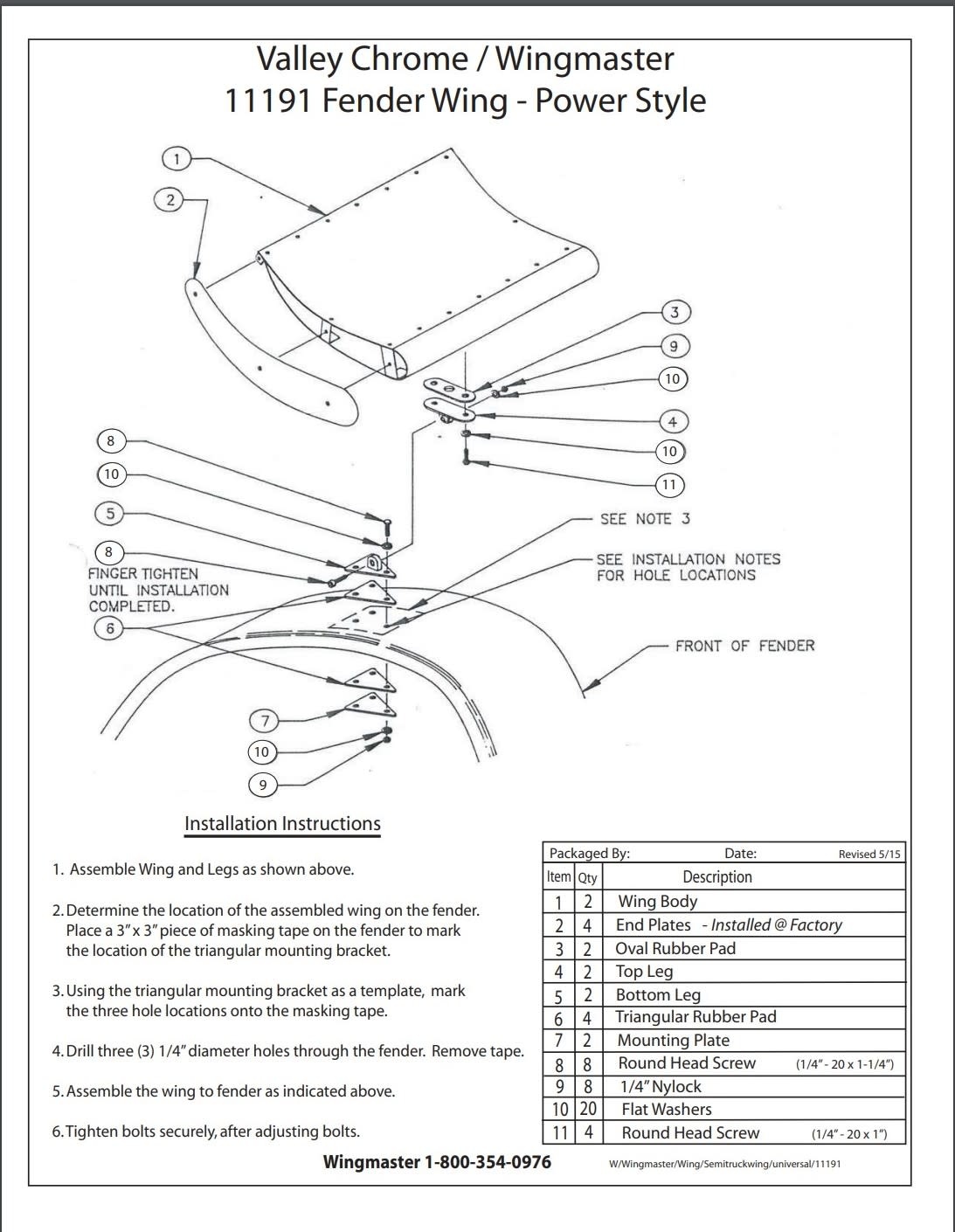 HOOD FENDER TURBO WING UNIVERSAL SS
