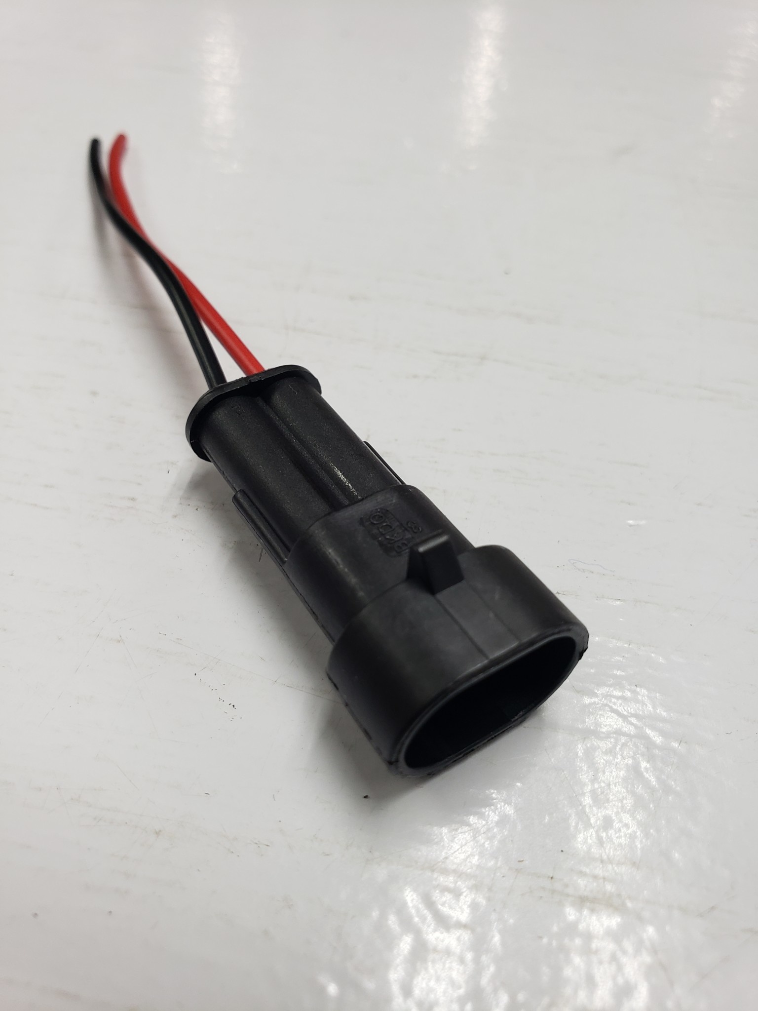 PLUG MALE/FEMALE SET 2 WAY WIRE - BLACK