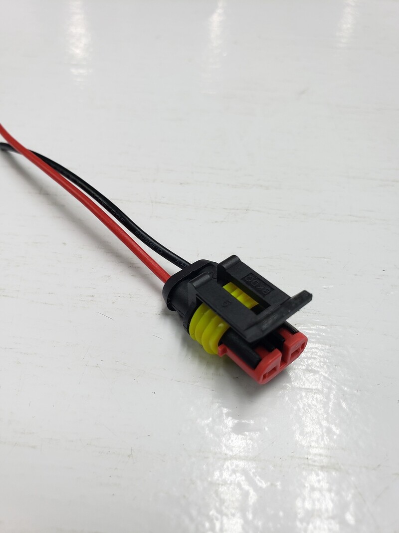 PLUG MALE/FEMALE SET 2 WAY WIRE - BLACK