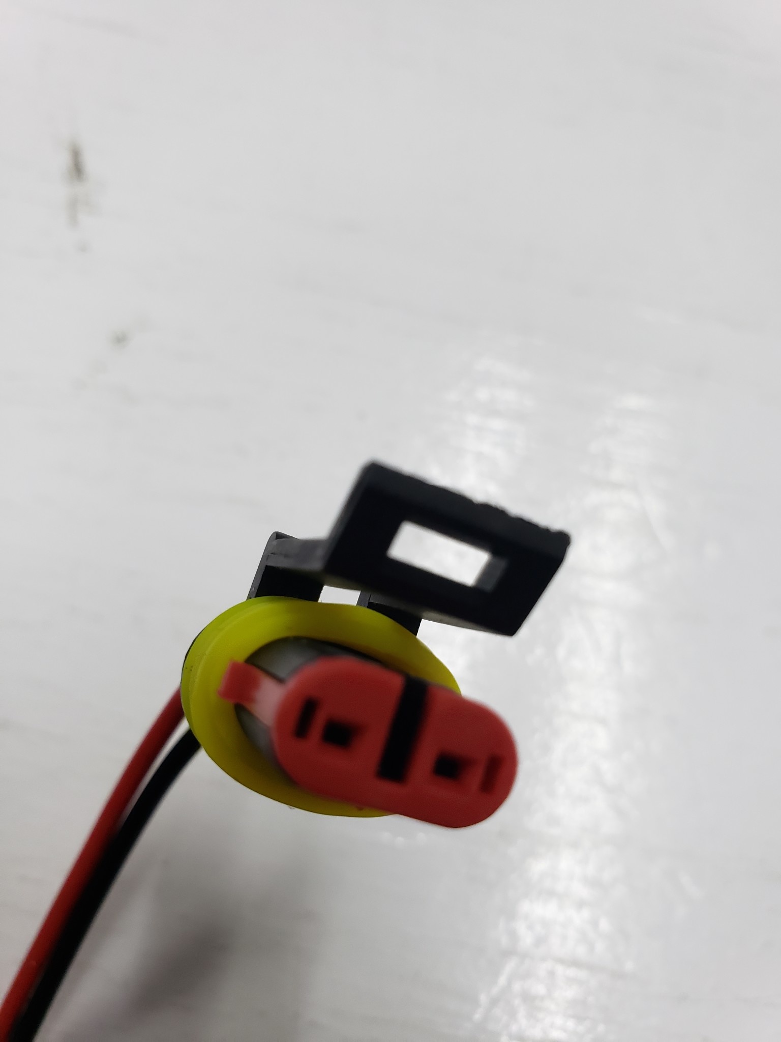 PLUG MALE/FEMALE SET 2 WAY WIRE - BLACK