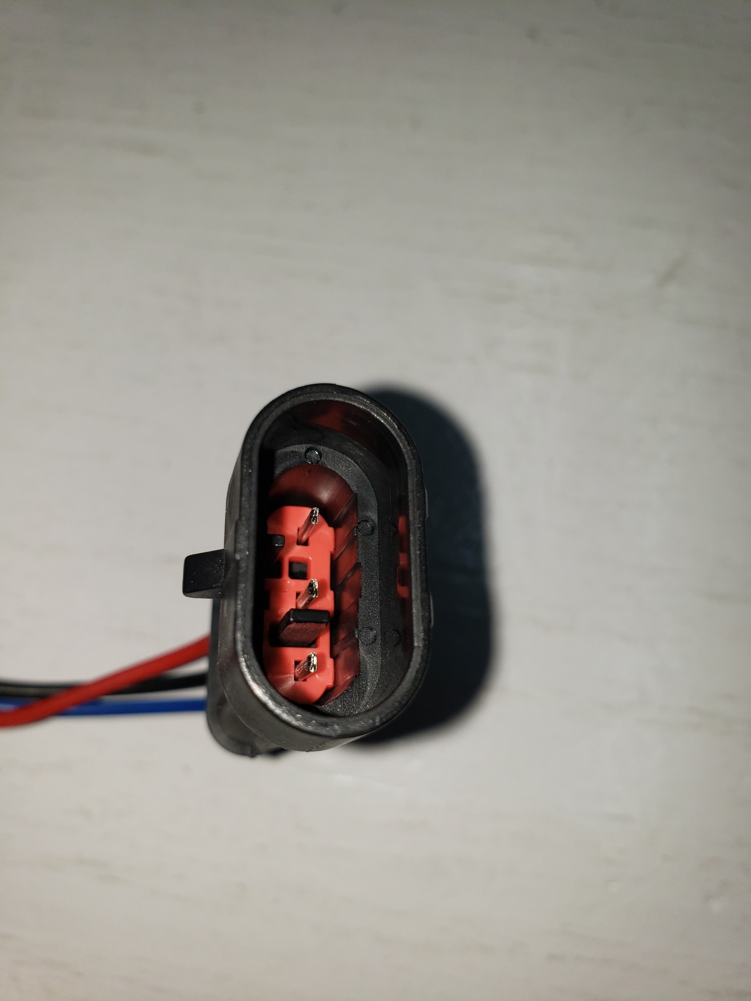 PLUG MALE/FEMALE SET 3 WAY WIRE - BLACK