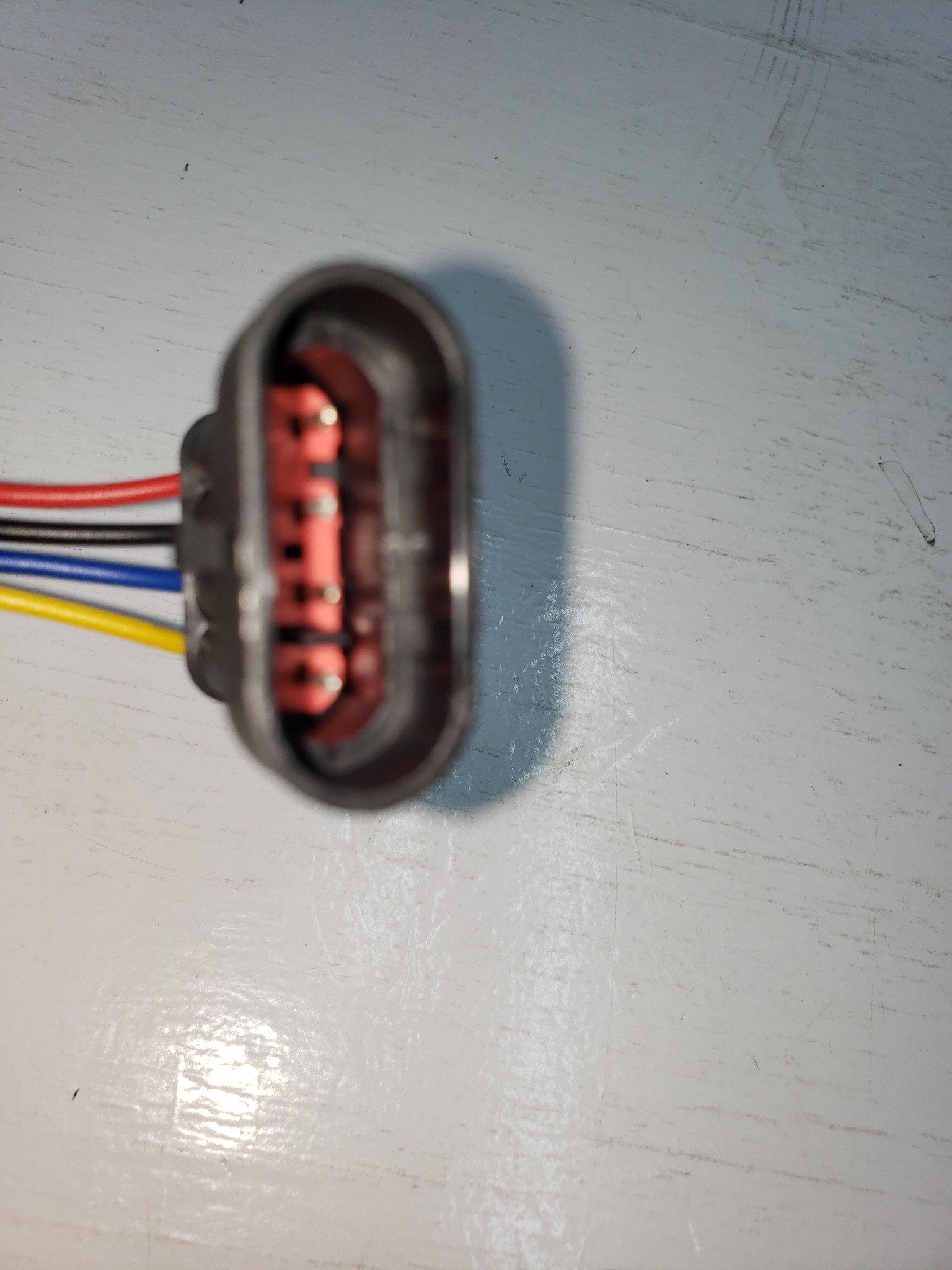 PLUG MALE/FEMALE SET 4 WAY WIRE - BLACK