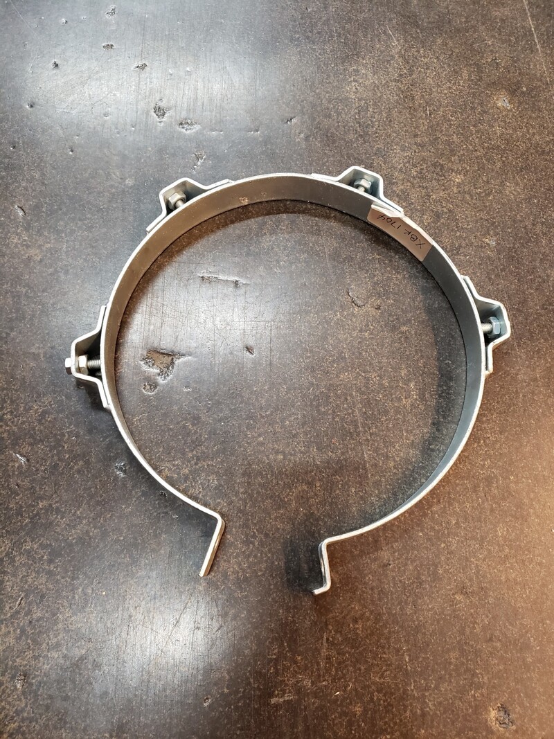 MUFFLER MOUNTING BRACKET CLAMP 10" ECO HOLDS MUFFLER GUARD SHIELD W/ 4 BOLTS