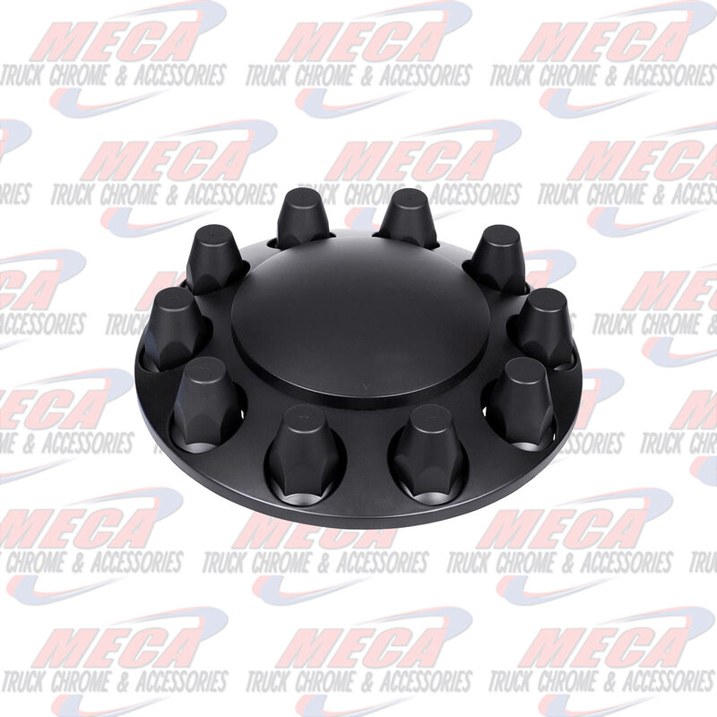 UNITED PACIFIC AXLE COVER FRONT MATT BLACK WITH 33MM THREADED NUT COVER
