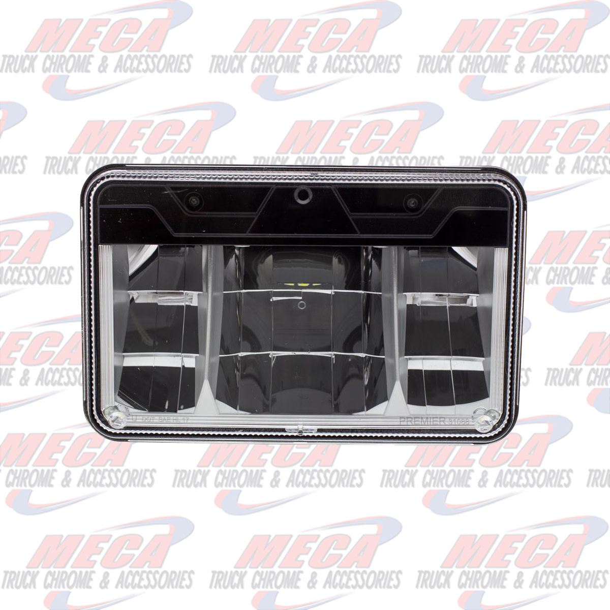 (CARD) HIGH POWER LED 4" X 6" HEADLIGHT WITH POLYCARBONATE LENS & HOUSING - LOW BEAM