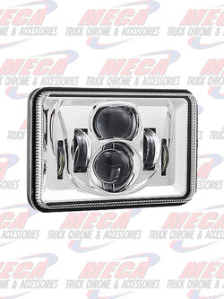 LED HEADLIGHT BEAM 4" X 6" (DOT COMPLIANT) HIGH/LOW PROJECTOR RECTANGULAR HEADLIGHT 3500 LUMENS DOT COMPLIANT
