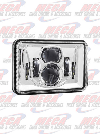 LED HEADLIGHT BEAM 4" X 6" (DOT COMPLIANT) HIGH/LOW PROJECTOR RECTANGULAR HEADLIGHT 3500 LUMENS DOT COMPLIANT