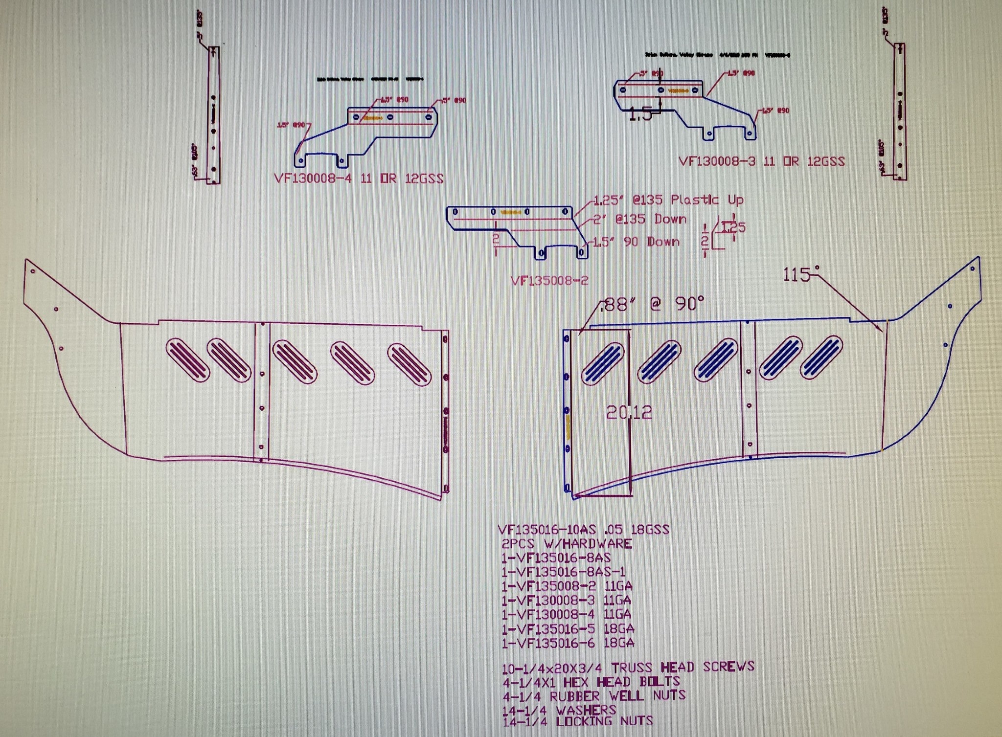 VISOR FL CENTURY HIGH ROOF WICKED W/ 10 BB LIGHTS W/ (3 SIDE BOLTS)