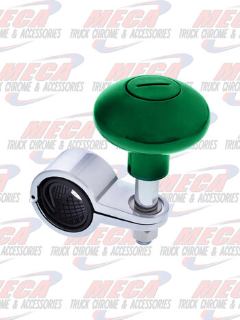 STEERING WHEEL SPINNER KNOB EMERALD GREEN FITS 1-1/8" TO 1-5/6" DIA.