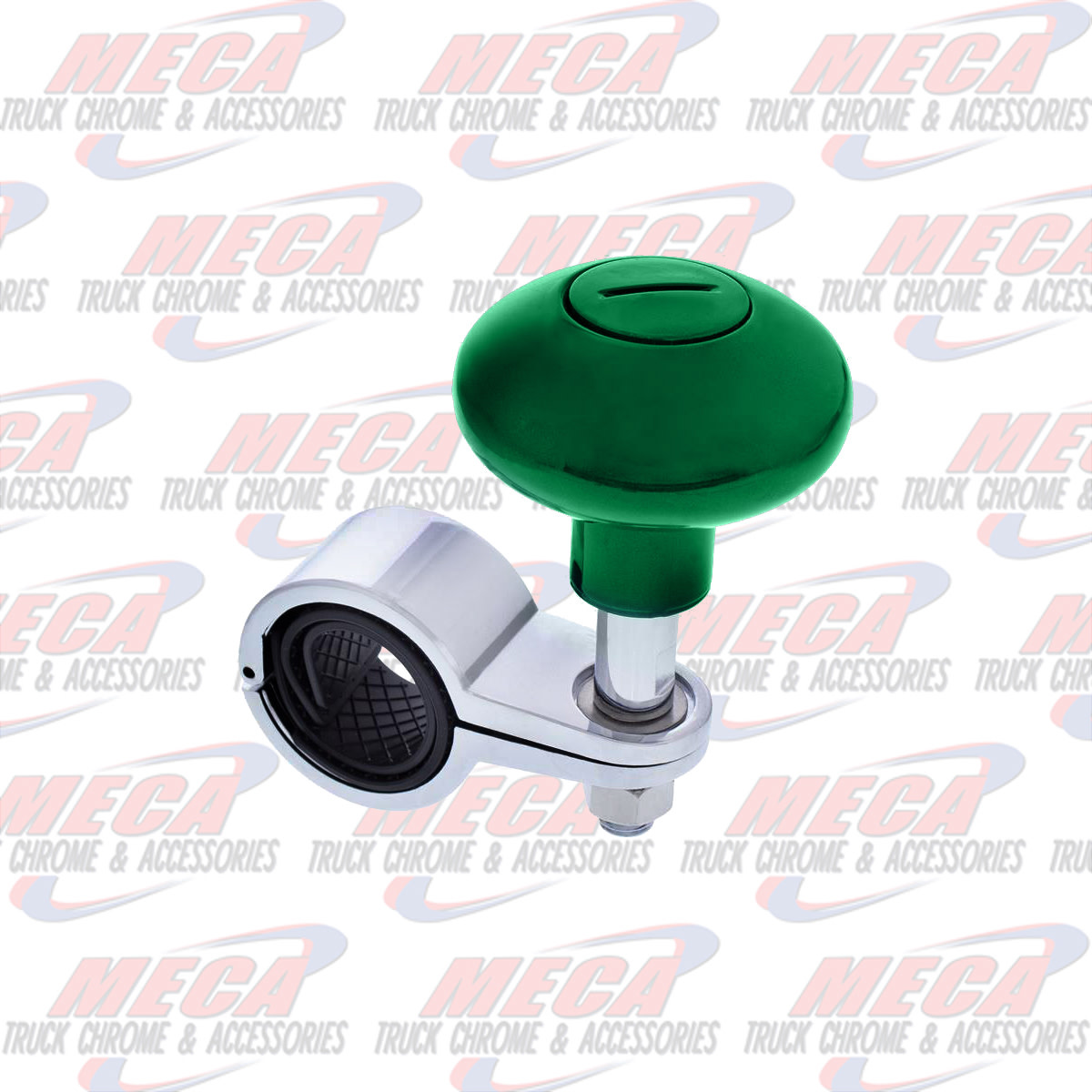 STEERING WHEEL SPINNER KNOB EMERALD GREEN FITS 1-1/8" TO 1-5/6" DIA.