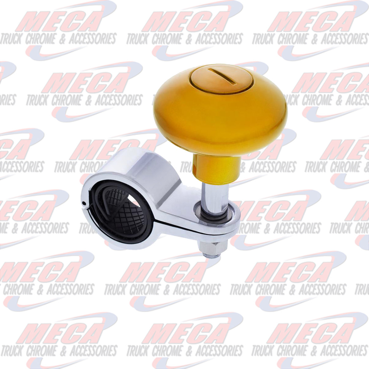 UNITED PACIFIC STEERING WHEEL SPINNER KNOB ELECTRIC YELLOW FITS 1-1/8" TO 1-5/6" DIA.