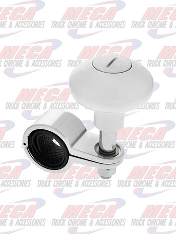 STEERING WHEEL SPINNER KNOB PEARL WHITE FITS 1-1/8" TO 1-5/6" DIA.