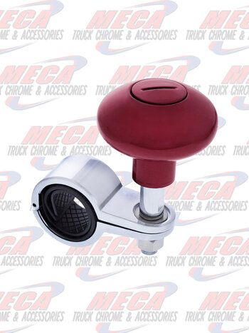 STEERING WHEEL SPINNER KNOB CANDY RED FITS 1-1/8" TO 1-5/6" DIA.