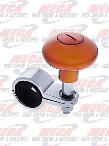 STEERING WHEEL SPINNER KNOB CADMIUM ORANGE FITS 1-1/8" TO 1-5/6" DIA.
