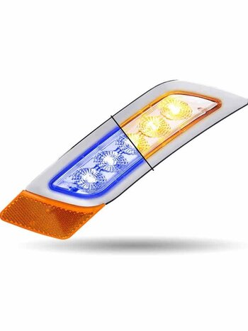 FENDER LIGHT DRIVER SIDE PB 579/ 567/ 587 DUAL REVOLUTION AMBER/ BLUE