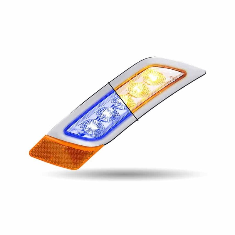 FENDER LIGHT DRIVER SIDE PB 579/ 567/ 587 DUAL REVOLUTION AMBER/ BLUE