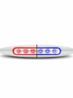 LED SUPER SKINNY MARKER LT 6" W/ DIODES DUAL REVOLUTION RED BLUE
