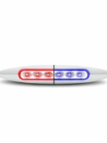 LED SUPER SKINNY MARKER LT 6" W/ DIODES DUAL REVOLUTION RED BLUE