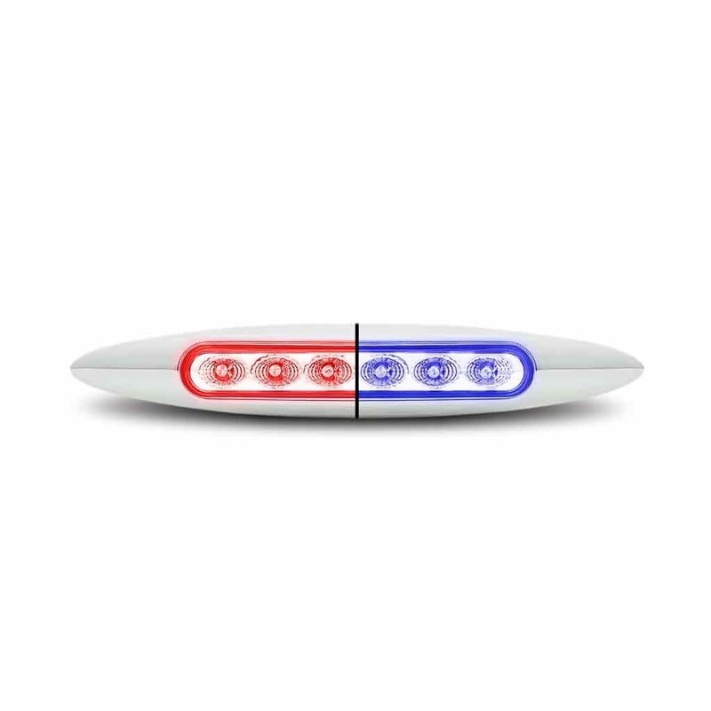 LED SUPER SKINNY MARKER LT 6" W/ DIODES DUAL REVOLUTION RED BLUE