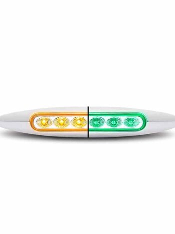 LED SUPER SKINNY MARKER LT 6" W/ DIODES DUAL REVOLUTION AMBER GREEN