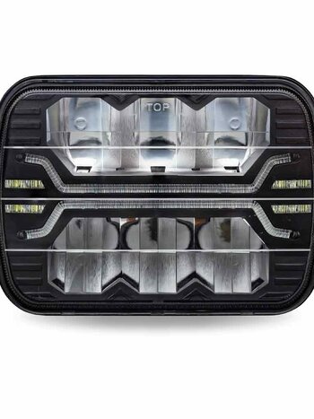 HEADLIGHT LED - RECT HIGH/ LOW BEAM 5X7 ECO DOT APPROVED