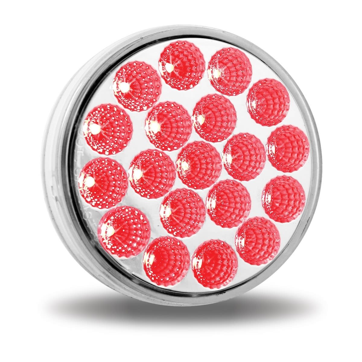 LED 4'' RED STOP, TURN,TAIL & AMBER STROBE DUAL REVOLUTION