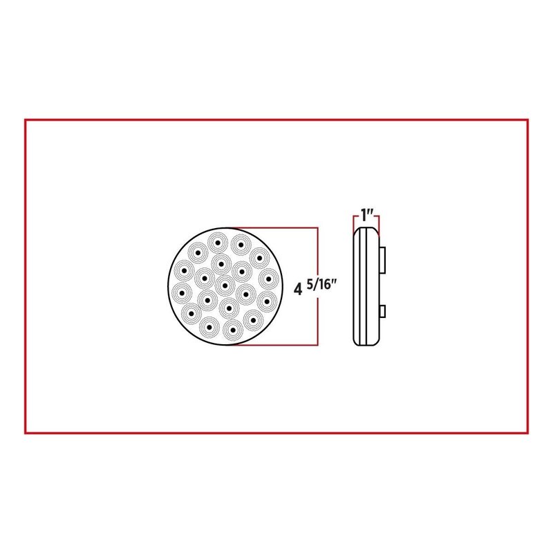 LED 4'' RED STOP, TURN,TAIL & AMBER STROBE DUAL REVOLUTION