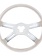 STEERING WHEEL 18" PEARL WHITE 4 SPOKE W/ RECT HOLES UA (HORN BUTTON & BEZEL SOLD SEPARATELY)
