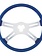 STEERING WHEEL 18" BLUE 4 SPOKE W/ RECT HOLES UA (HORN BUTTON & BEZEL SOLD SEPARATELY)