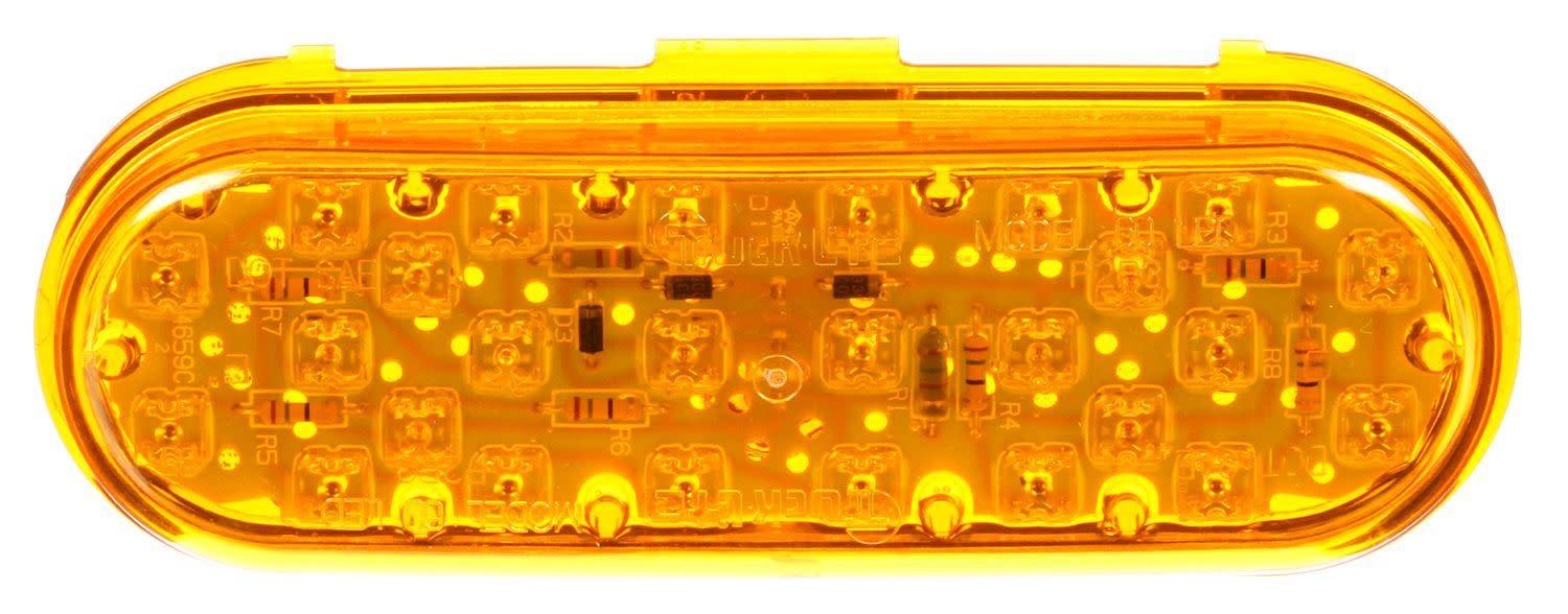 TURN LIGHT OVAL LED AMBER MODEL 60, 26 DIODE