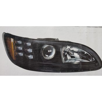 UNITED PACIFIC BLACKOUT PROJECTION HEADLIGHT WITH LED POSITION LIGHT & LED TURN SIGNAL 2005-2015 PB 386, 1999-2010 PB 387, 382/384/386/387 - PASSENGER