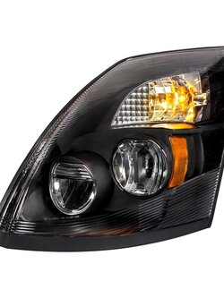 (CBOX) "BLACKOUT" HIGH POWER LED HEADLIGHT FOR 2004-2017 VOLVO VN/VNL - DRIVER