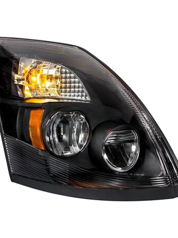 (CBOX) "BLACKOUT" HIGH POWER LED HEADLIGHT FOR 2004-2017 VOLVO VN/VNL - PASSENGER