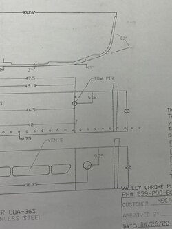 VALLEY CHROME BUMPER FL CENTURY & COLUMBIA 22'' 2008+ S/S TOW FOG AIR W/ 30- 3/4" HOLES REPLACES ORIGINAL STEEL CENTER & PLASTIC ENDS BUMPER