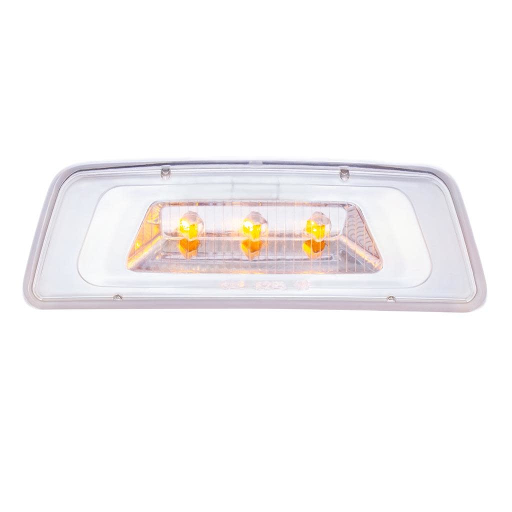 *** Use LLD7438 & LLD7439 *** 3 LED Fender Turn Signal/Parking Light For Kenworth T680/T700/T880 - Amber LED/Clear Lens