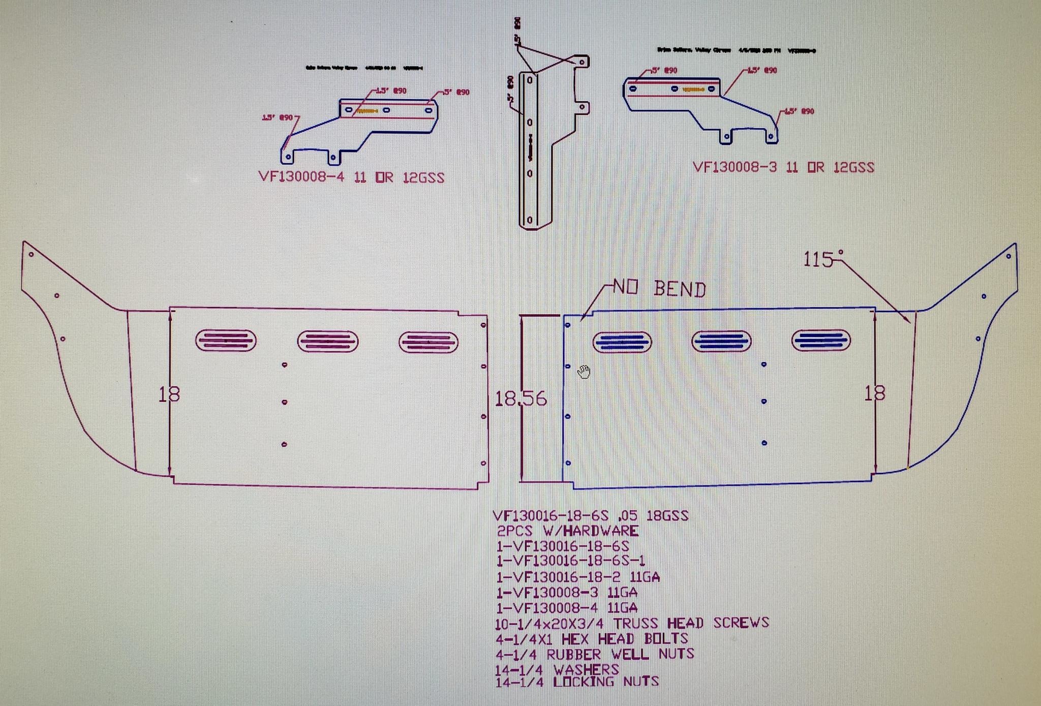 VISOR FL CENTURY 18" MIDROOF W/6 STRAIGHT BB LIGTHS (3 SIDE BOLTS)
