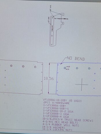 VISOR FL CENTURY 18" MIDROOF W/10-3/4" LIGHT HOLES (3 SIDE BOLTS)