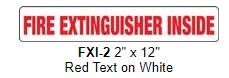 STICKER "FIRE EXTINGUISHER INSIDE"