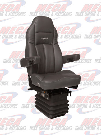 SEAT LEGACY "SILVER" DURA LEATHER GRAY HIGHBACK W/ ARMS