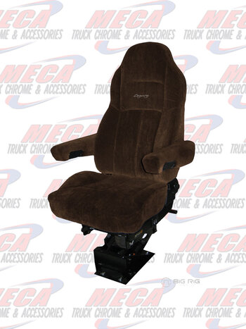 SEAT LEGACY "SILVER" CLOTH BROWN HIGHBACK W/ ARMS