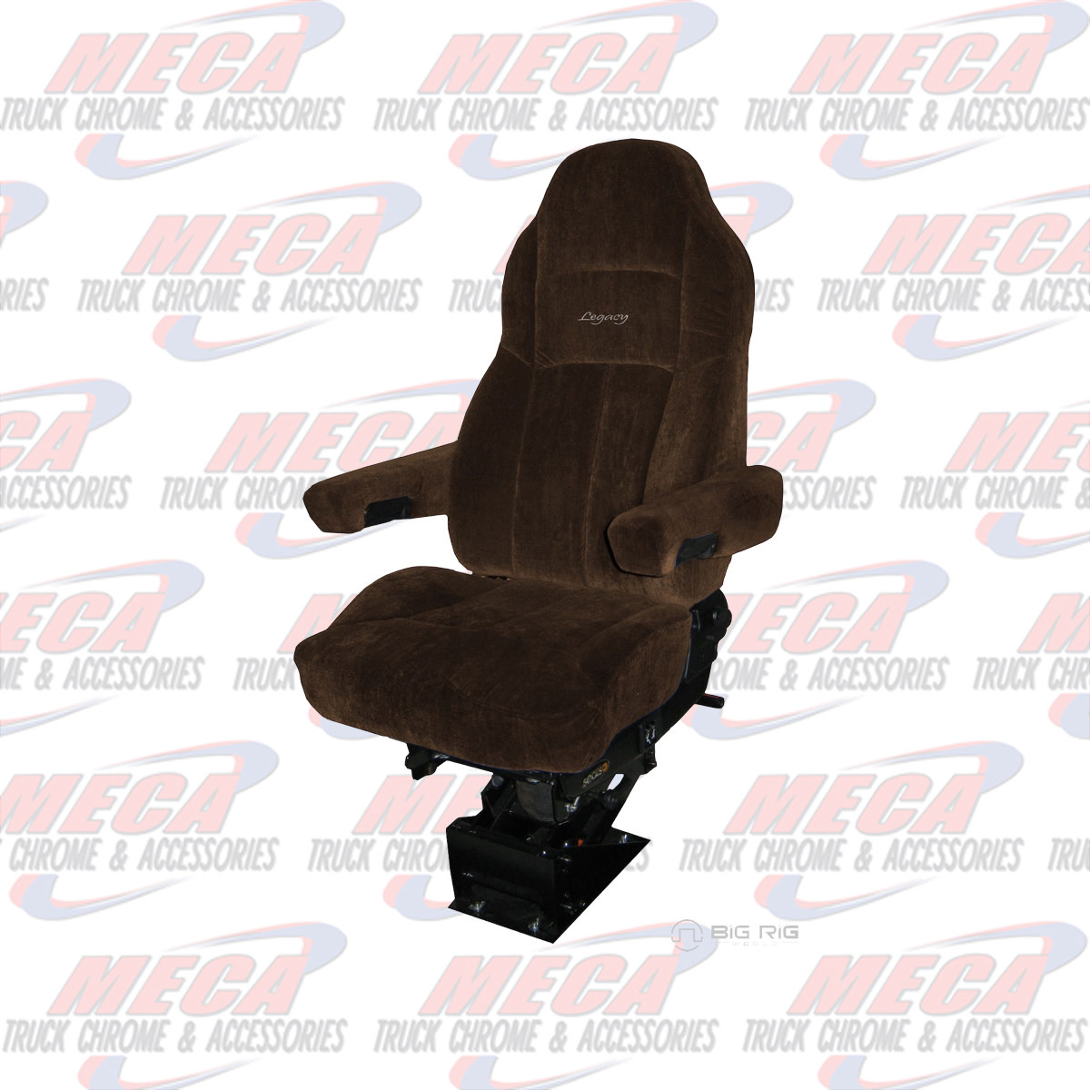 SEAT LEGACY "SILVER" CLOTH BROWN HIGHBACK W/ ARMS